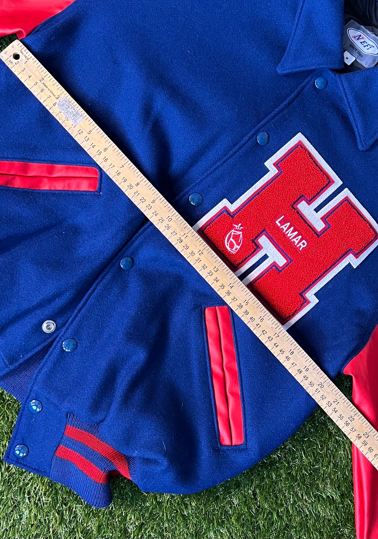 Blue & Red “H” Golf Varsity Letterman Jacket