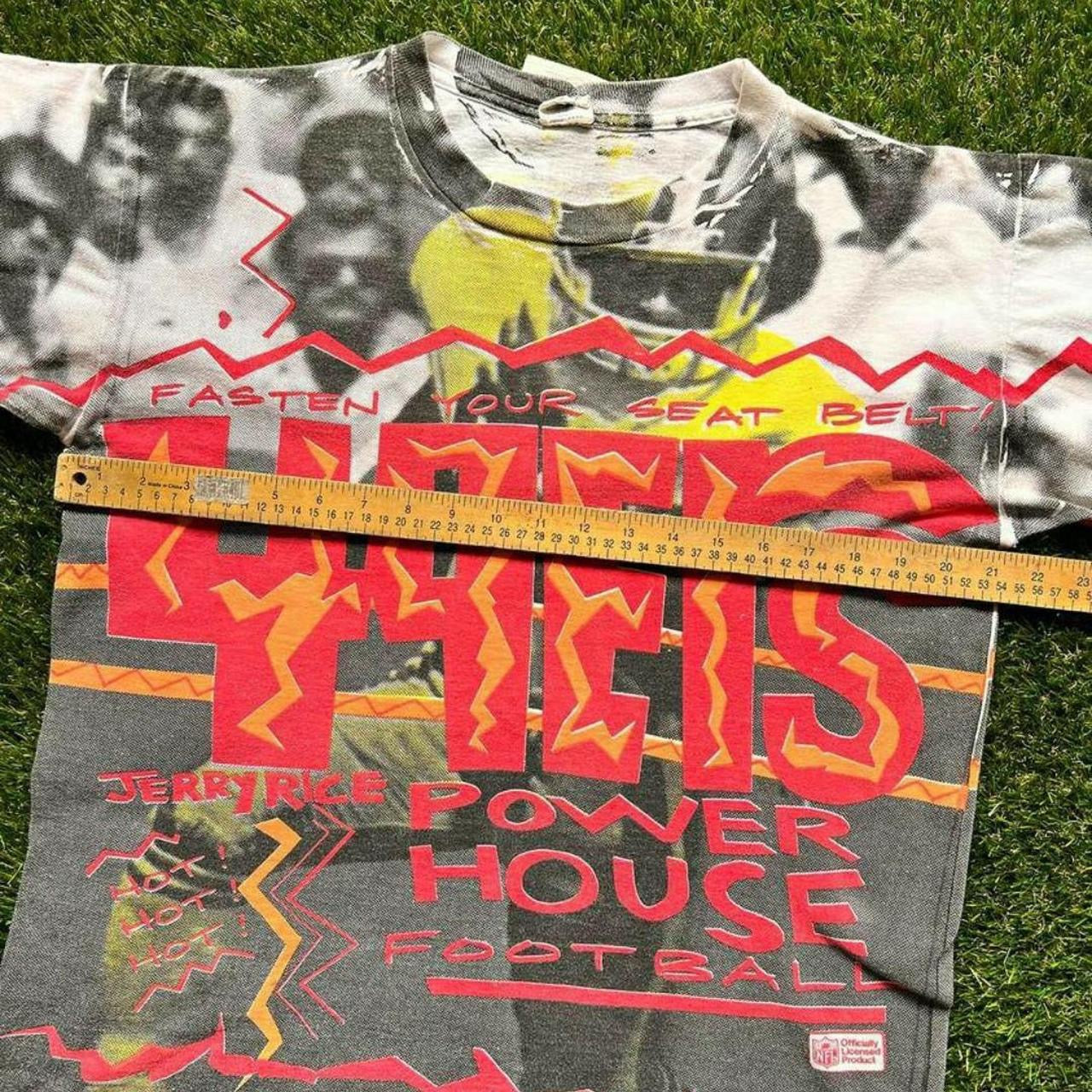 Jerry Rice: San Francisco 49ers’ VTG Retro AOP “Power House Football” Tee