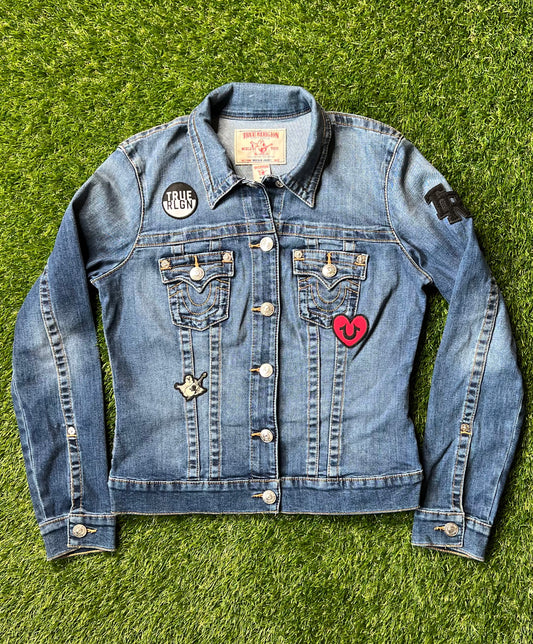 VTG True Religion Embroidered Trucker Denim Jacket