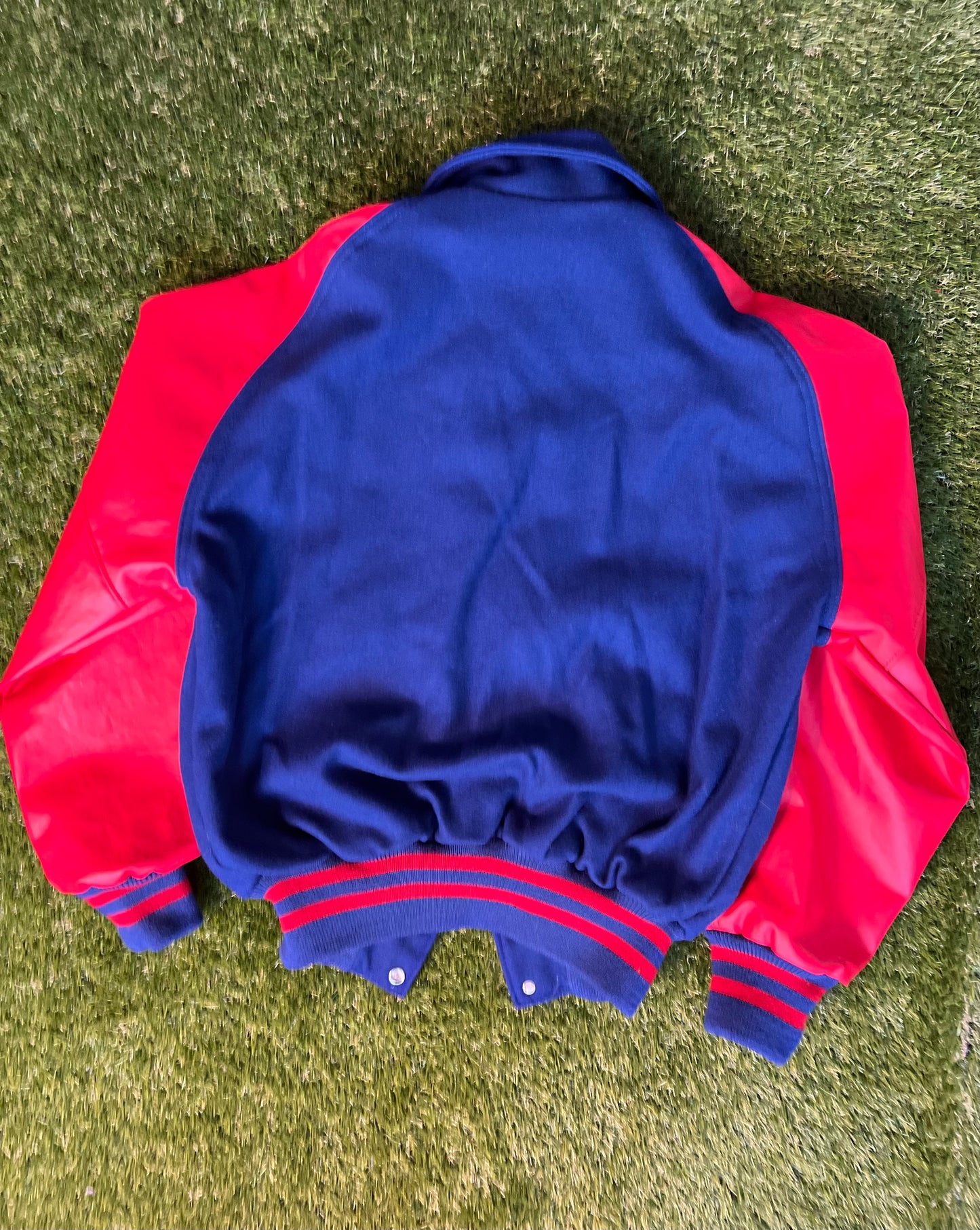 Blue & Red “H” Golf Varsity Letterman Jacket